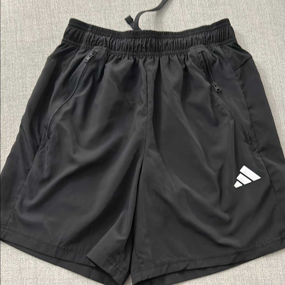 Adidas Black Athletic Shorts with Elastic Waistband